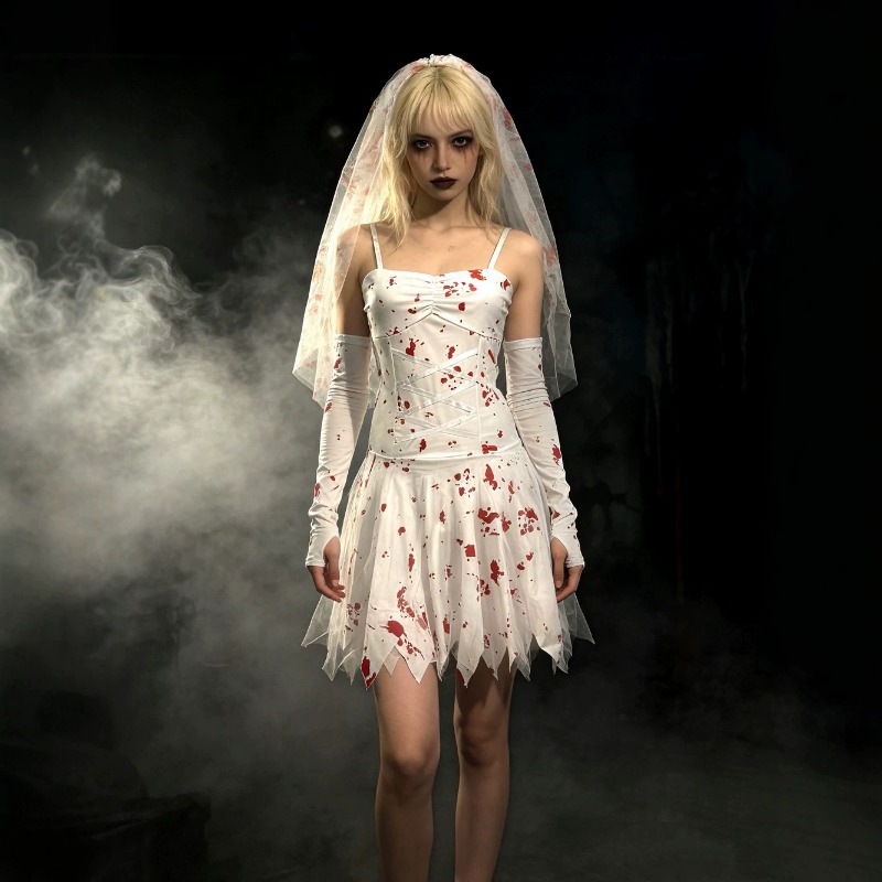 Women Formal Wear For Wedding - The Ghost Bride Cosplay Vampire Costume