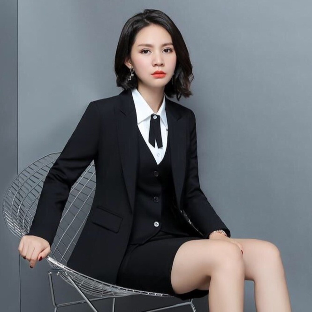 Elegant OL Fashion Business Ve - Women Formal Wear For Plus Size 评论和价格