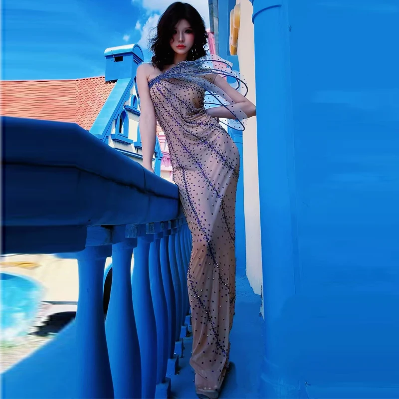 Luxurious Rhinestones Long Dre - Women Formal Wear Photoshoot 评论和价格