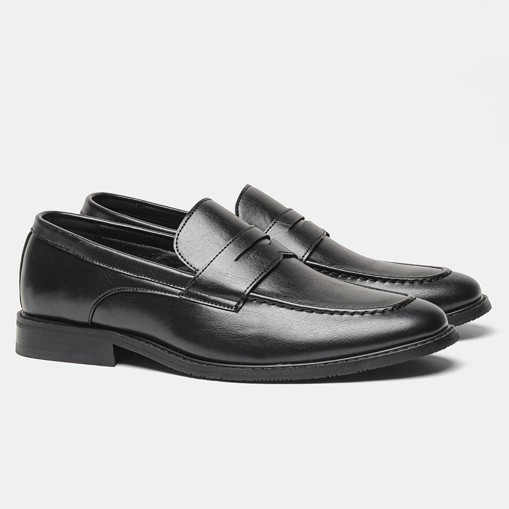 Men's Black Penny Loafers Clas - Women Formal Wear For Summer 评论和价格