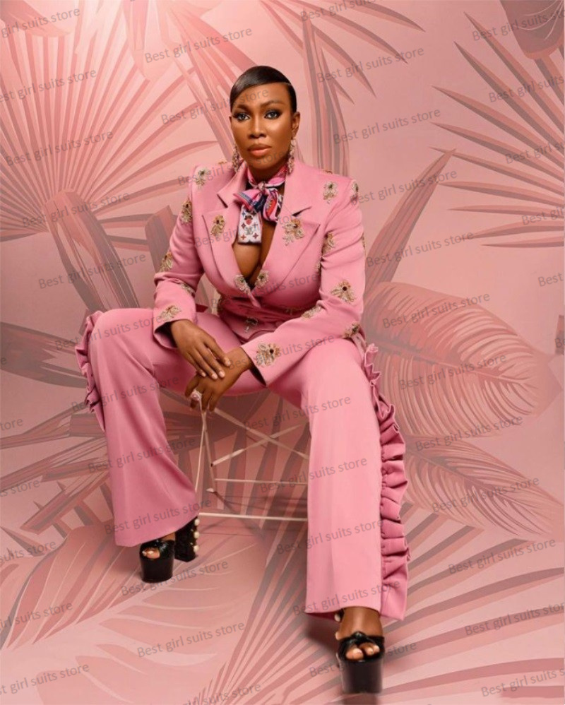 Pink Wedding Women Suit Set Bl - Women'S Formal Wear For Wedding Guest 评论和价格