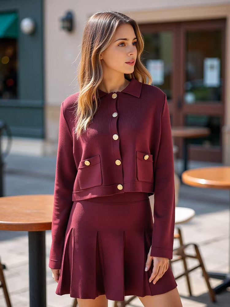HH Elegant Women Knitted Red S - Women Formal Wear For Summer 评论和价格