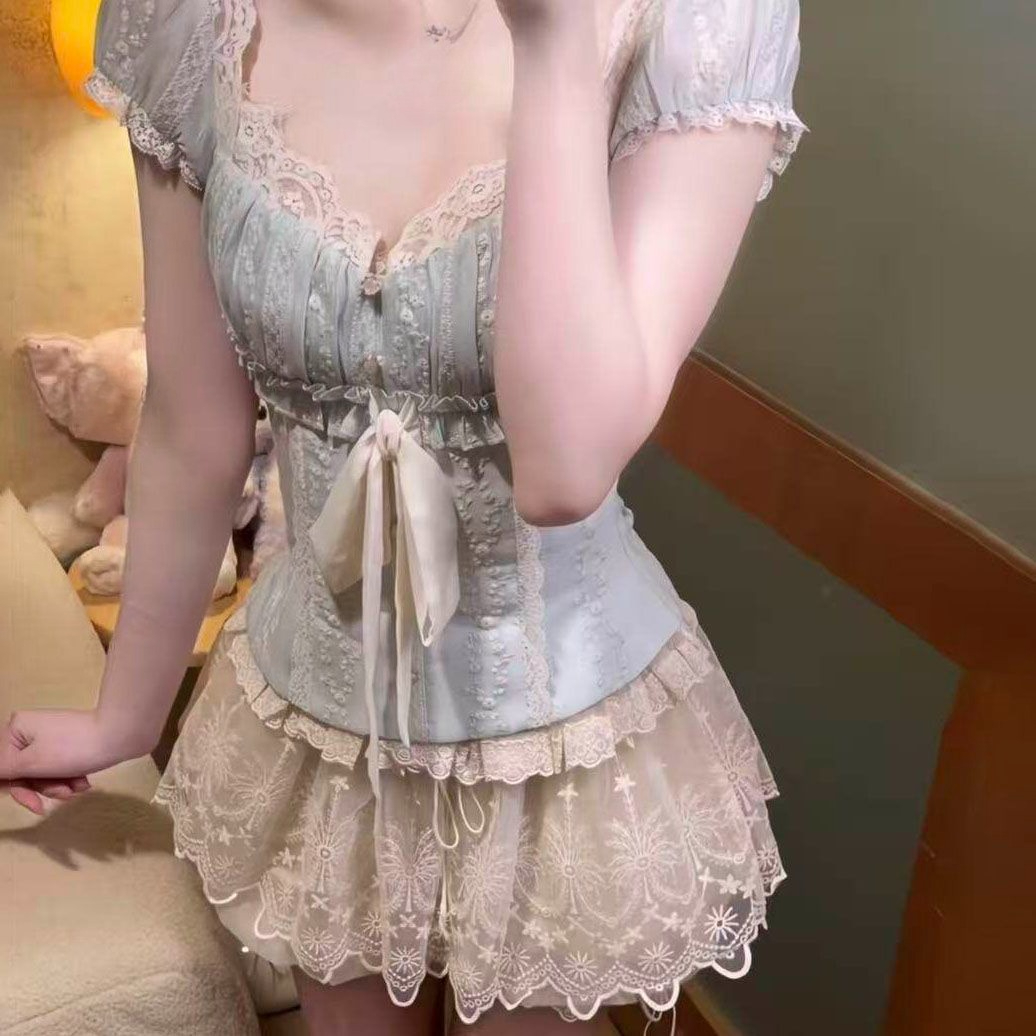 Elegant Lolita Party Skirt Set - Women Formal Wear For Summer 评论和价格