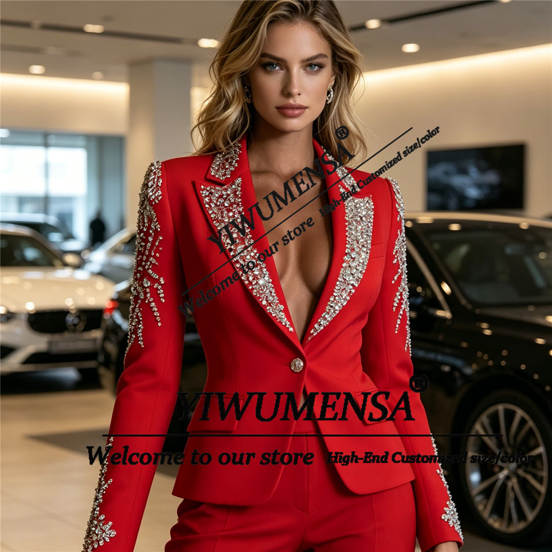 Luxury Women Suits 2 Pieces Se - Women'S Formal Wear Suits 评论和价格
