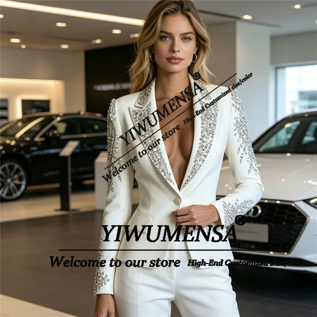 Luxury Women Suits 2 Pieces Se - Women'S Formal Wear Suits 评论和价格