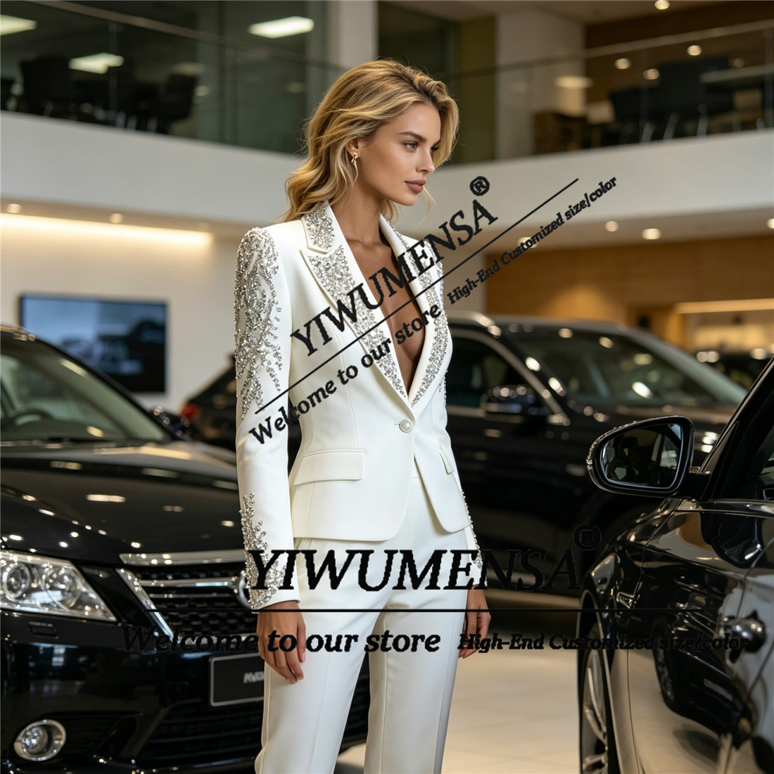 Luxury Women Suits 2 Pieces Se - Women'S Formal Wear Suits 评论和价格