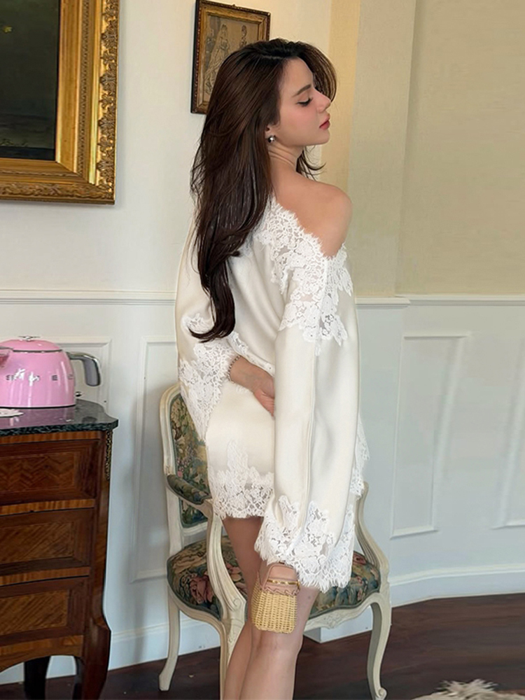 Elegant Lace Patchwork Women's - Women Formal Wear For Summer 评论和价格