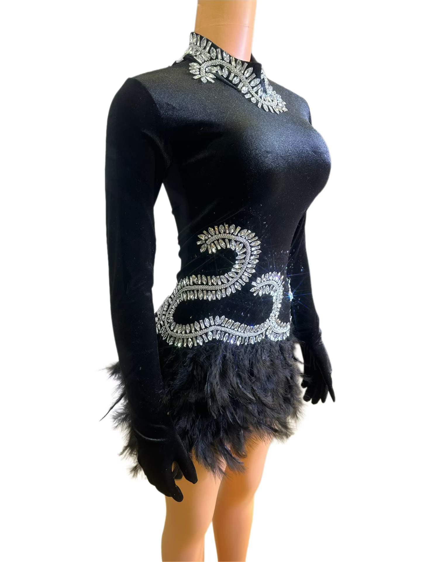 Luxury Sparkly Crystals Black  - Women Formal Wear Photoshoot 评论和价格
