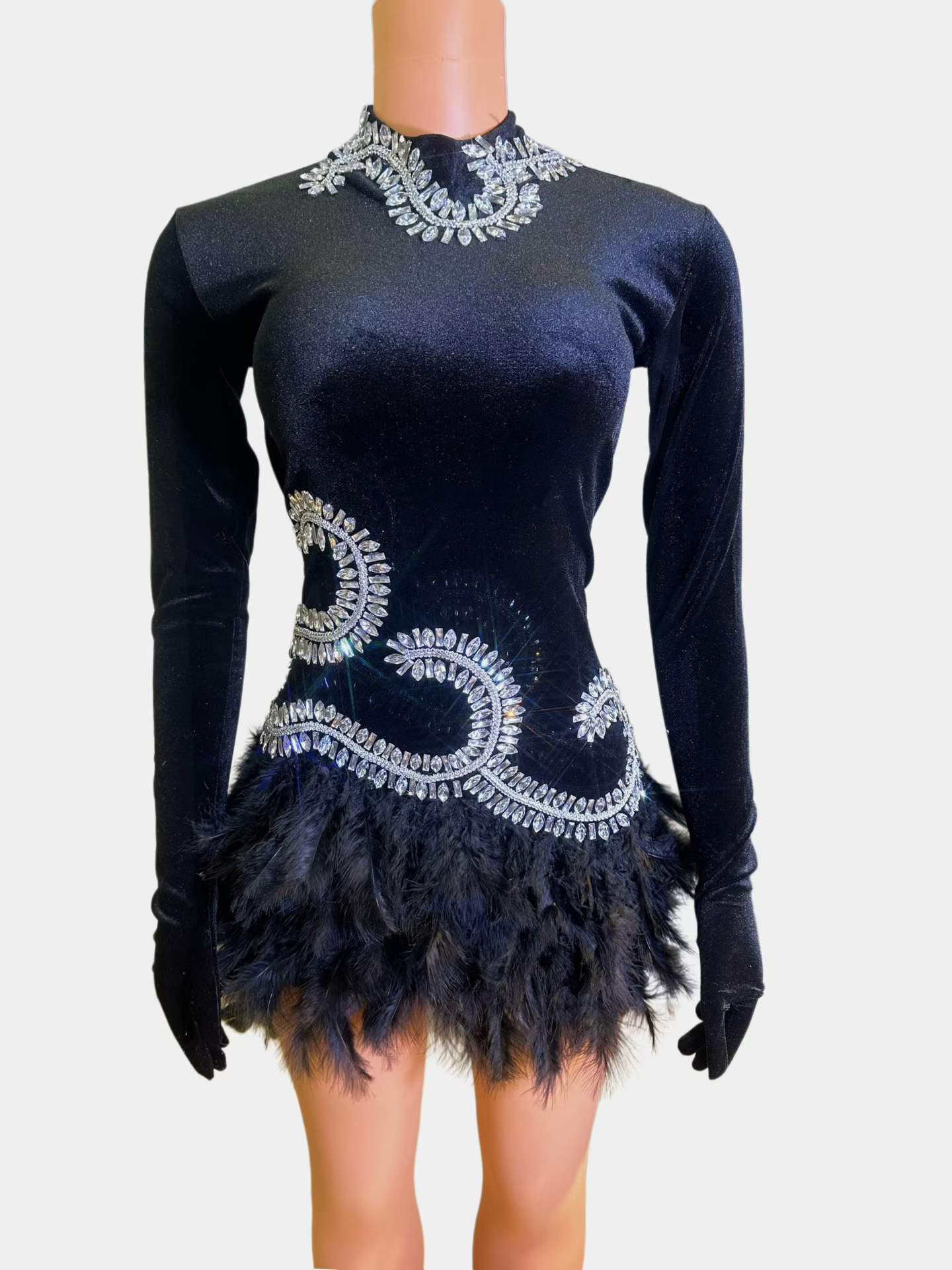Luxury Sparkly Crystals Black  - Women Formal Wear Photoshoot 评论和价格