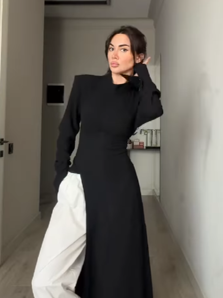 Women's Elegant High Neck Long - Women Formal Wear Outfits 评论和价格