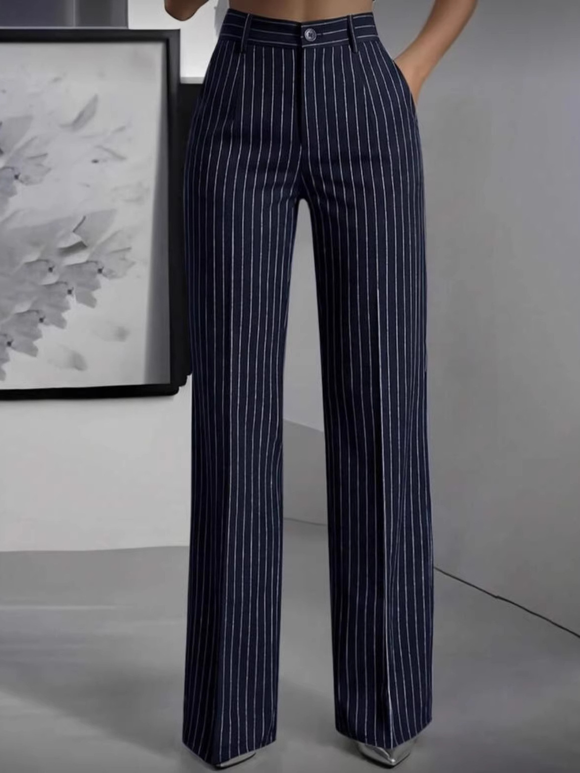 Elegant High Waist Straight Le - Women'S Formal Wear Suits 评论和价格