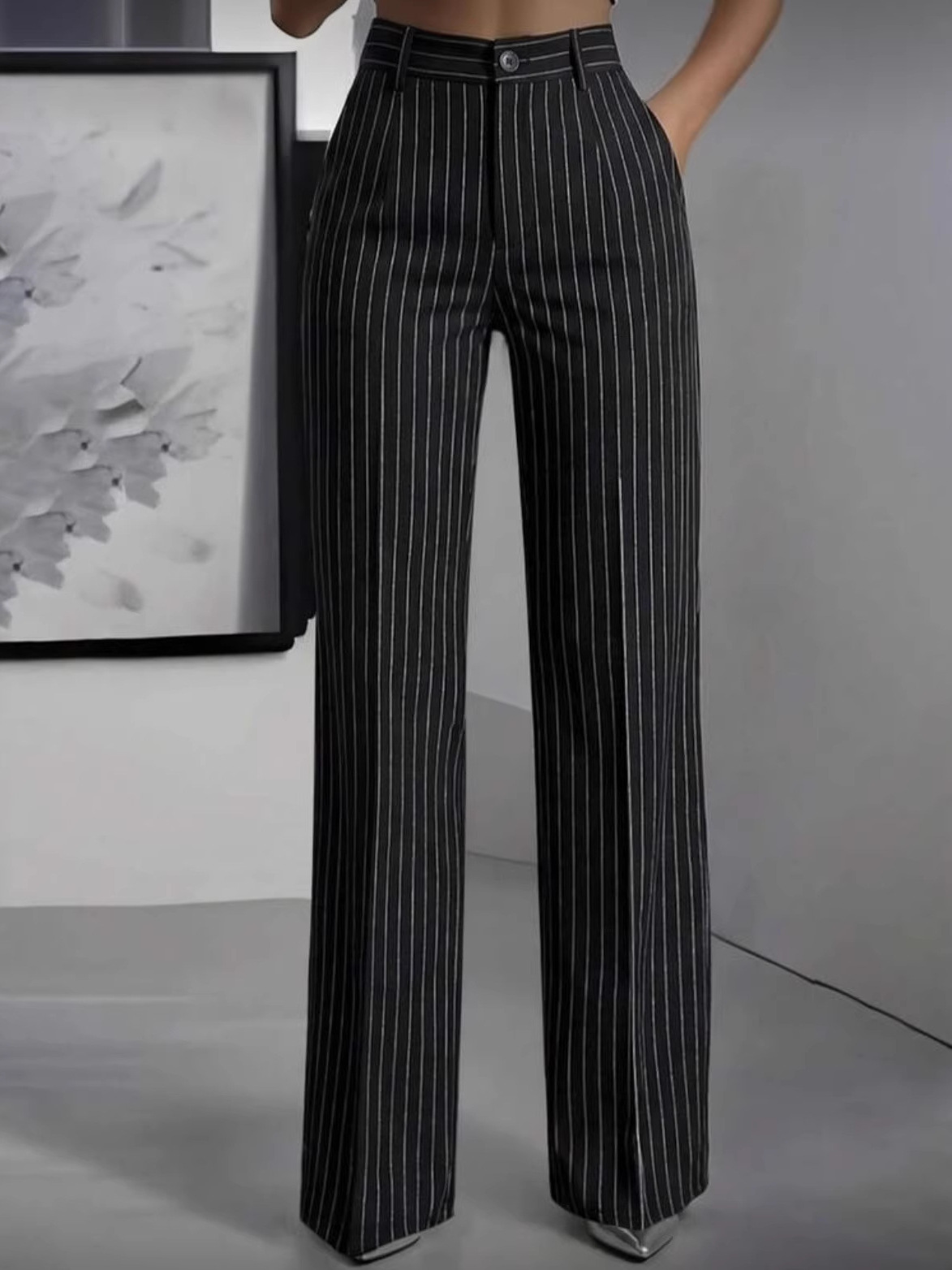 Elegant High Waist Straight Le - Women'S Formal Wear Suits 评论和价格
