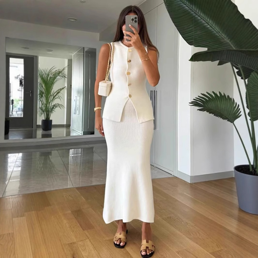 Round-neck Single-breasted Sle - Women Formal Wear Outfits 评论和价格