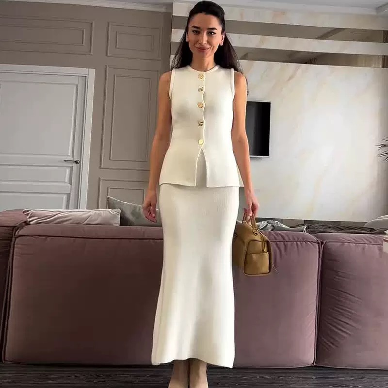 Round-neck Single-breasted Sle - Women Formal Wear Outfits 评论和价格