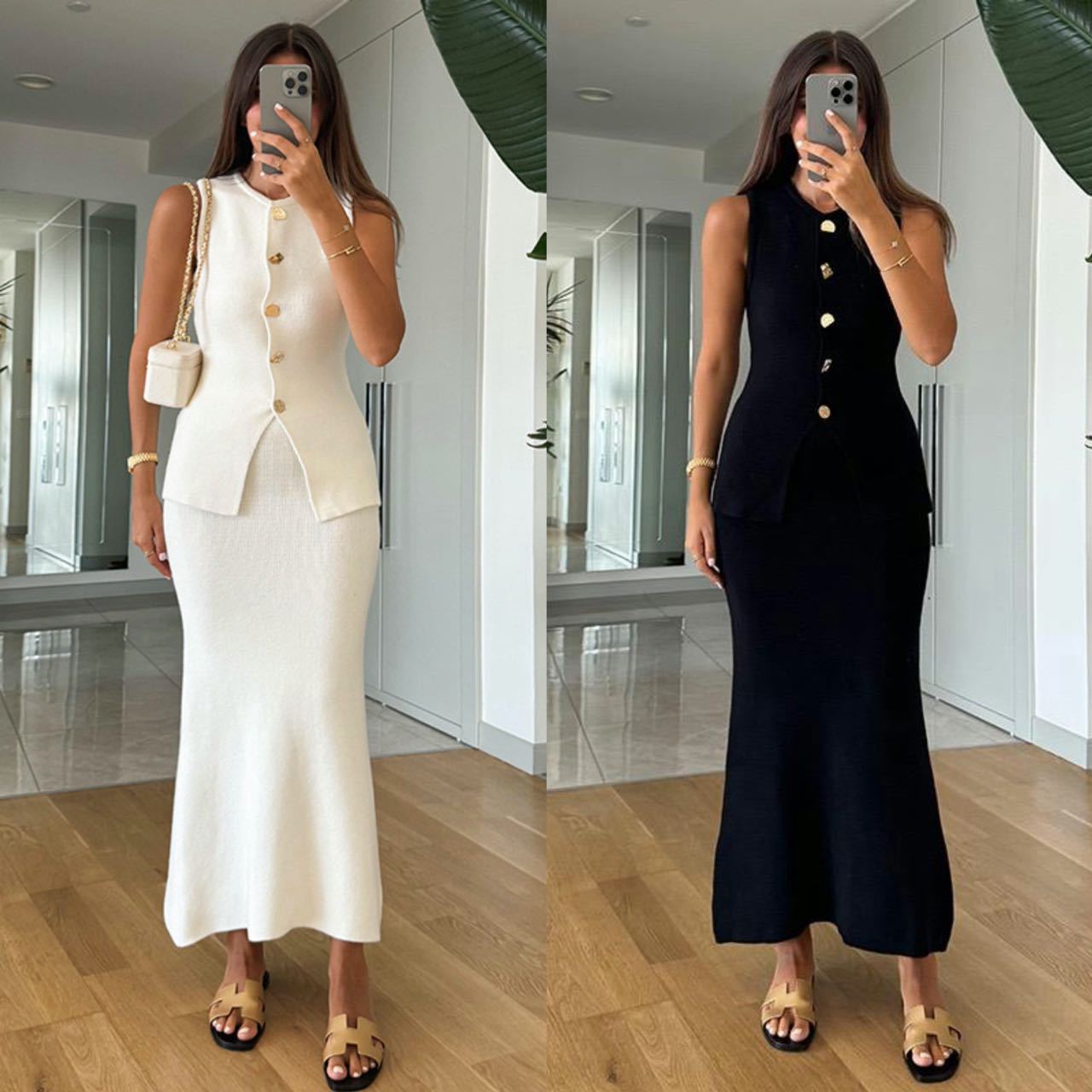 Round-neck Single-breasted Sle - Women Formal Wear Outfits 评论和价格