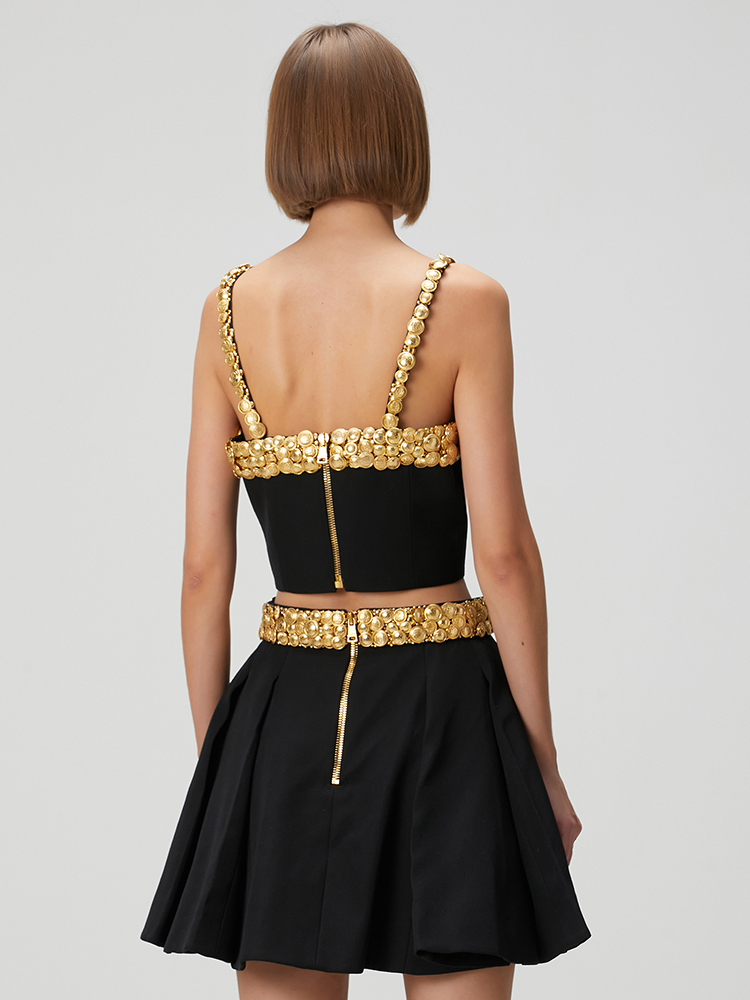 VC Black Two Piece Set Dress w - Women Formal Wear Outfits 评论和价格