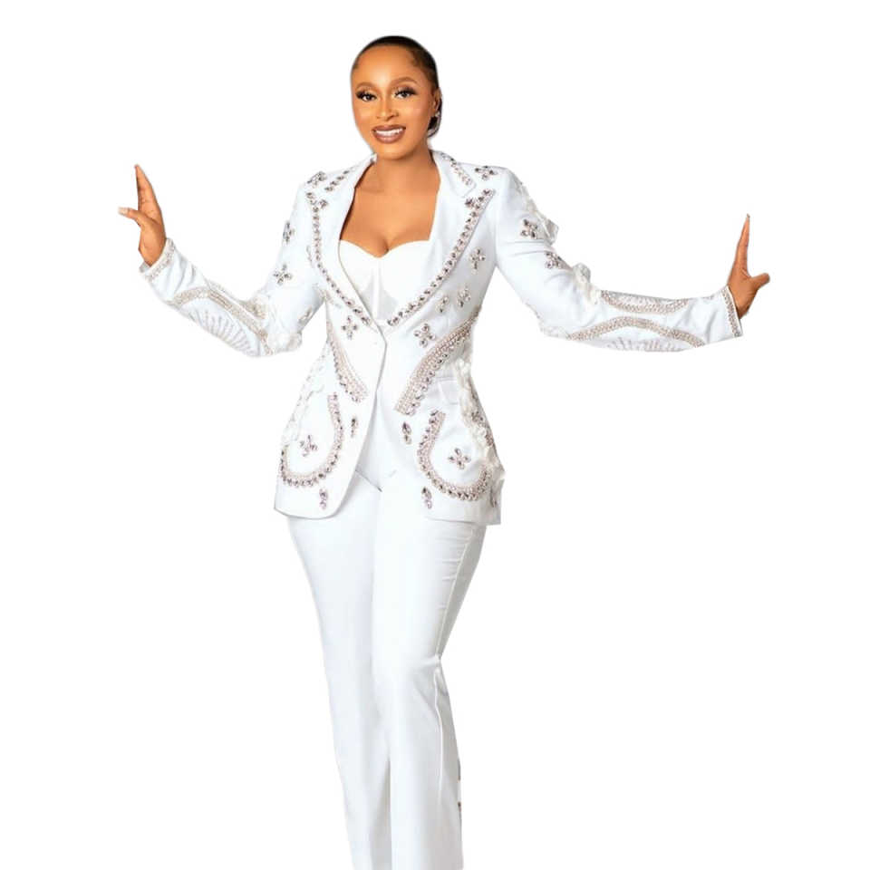 Luxury Women Pants Suits 2 Pcs - Women Formal Wear For Plus Size 评论和价格