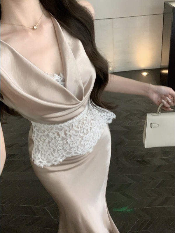Elegant Lace Splice Sleeveless - Women Formal Wear For Summer 评论和价格