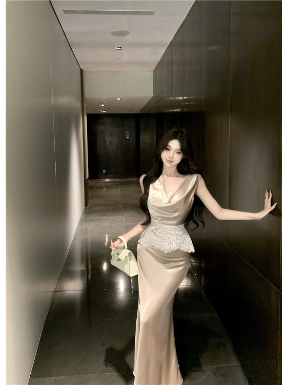 Elegant Lace Splice Sleeveless - Women Formal Wear For Summer 评论和价格