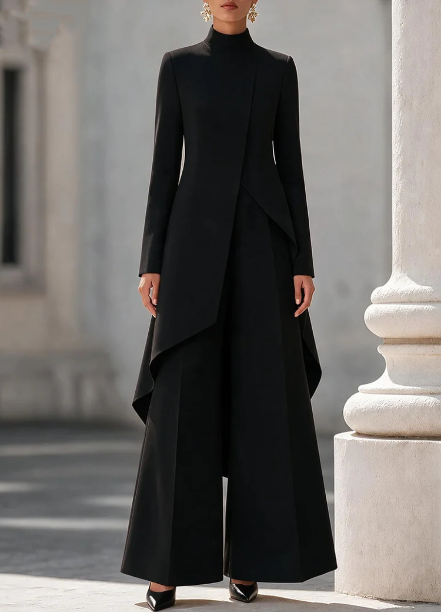 Women Two Piece Outfit Mock Ne - Women'S Formal Wear Suits 评论和价格