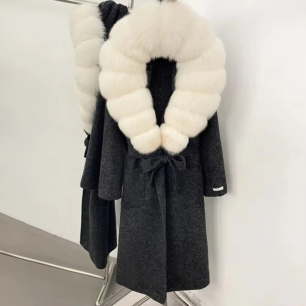 Women's Wool Coat Long Belted  - Formal Winter Wear Women Jacket 评论和价格