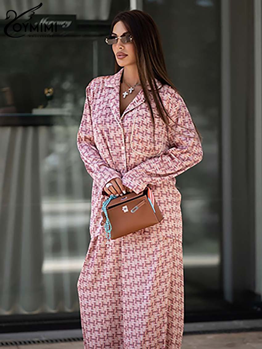 Oymimi Fashion Pink Print Wome - Women'S Formal Wear Suits 评论和价格