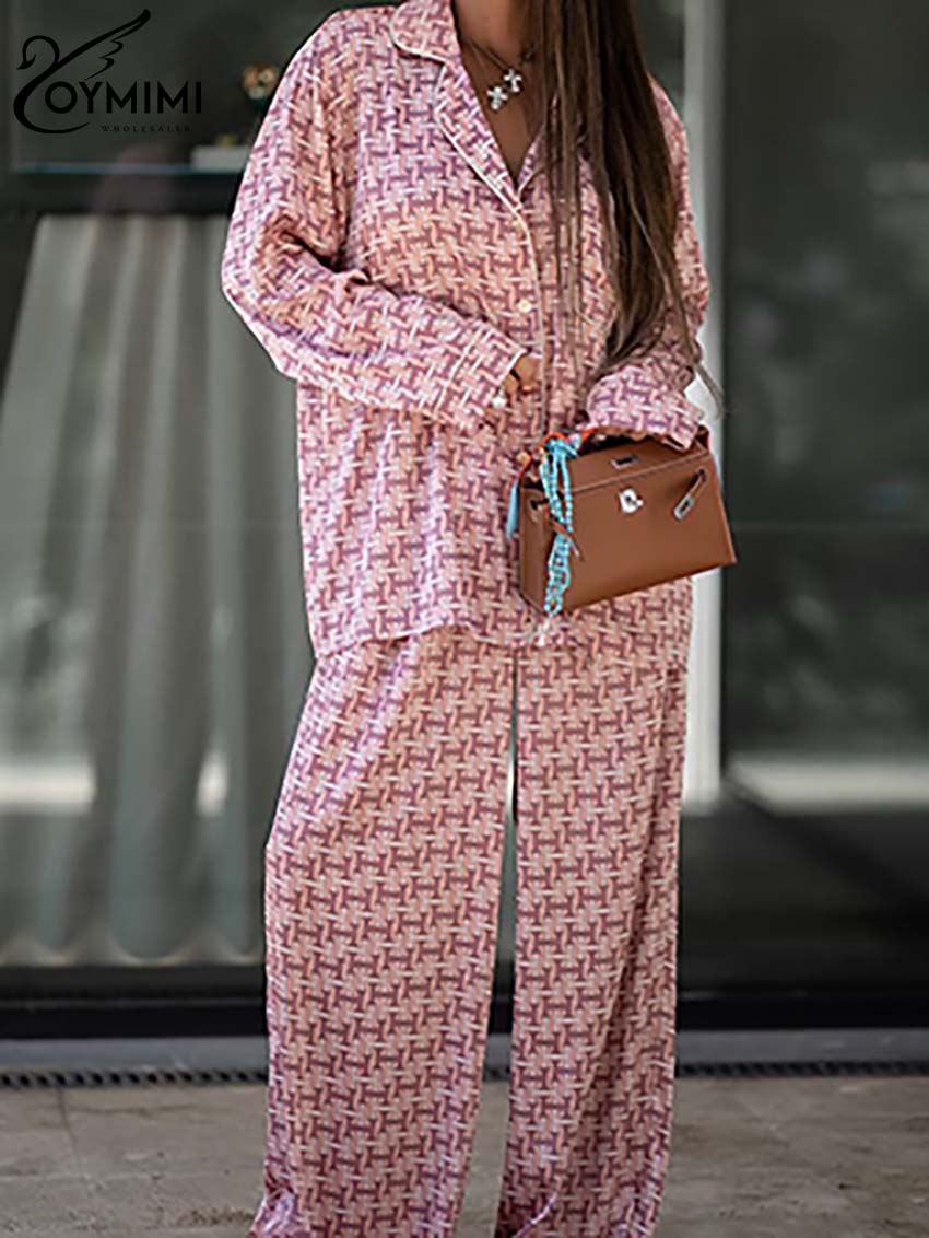 Oymimi Fashion Pink Print Wome - Women'S Formal Wear Suits 评论和价格