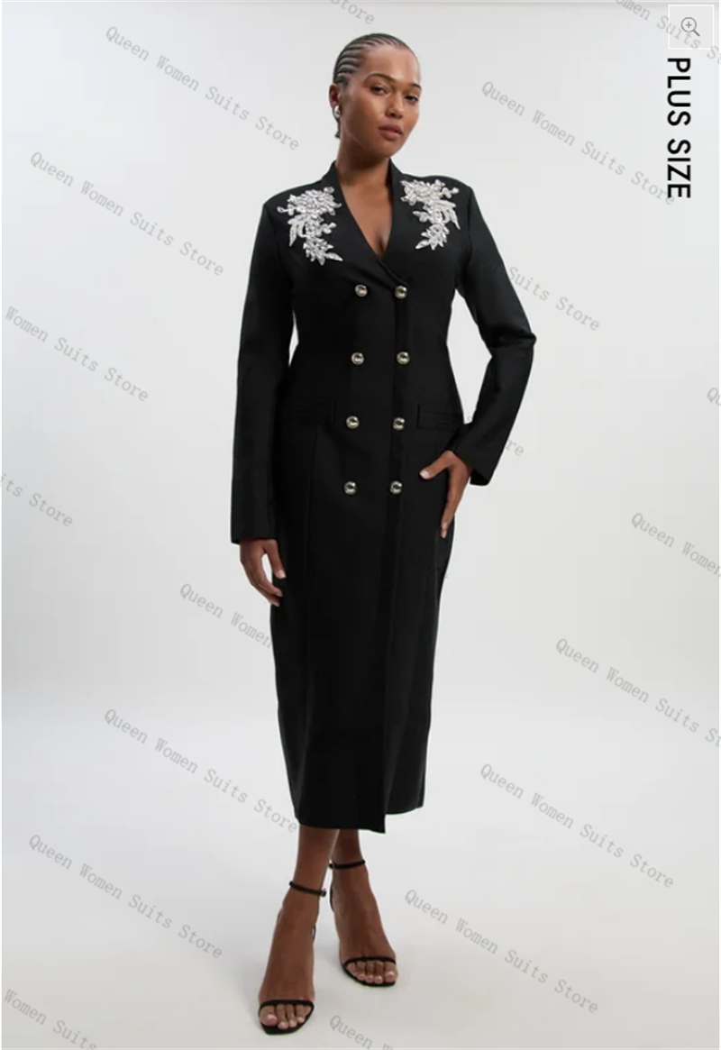Black Cotton Women Suit 1 Piec - Women'S Formal Wear For Wedding Guest 评论和价格