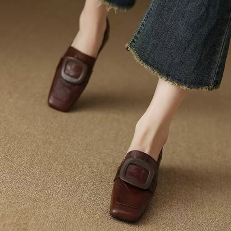 Fashion Square Buckle Designer - Women Formal Wear For Office 评论和价格