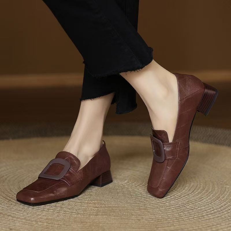 Fashion Square Buckle Designer - Women Formal Wear For Office 评论和价格