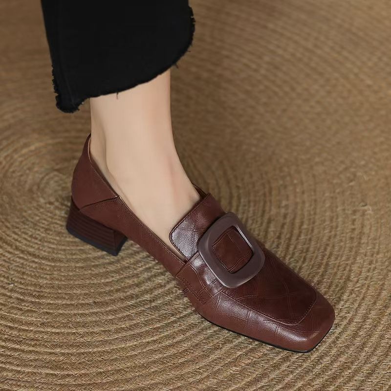 Fashion Square Buckle Designer - Women Formal Wear For Office 评论和价格